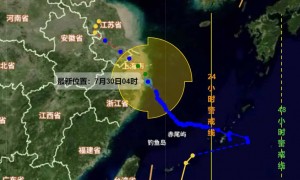台风“竹节草”在浙江舟山朱家尖岛登陆
