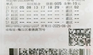 男子15元擒大乐透1454万 下班路过彩站随手出票